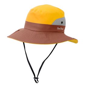 Women Summer Sun Bucket Hats Foldable UV Protection Cotton Cap Wide Brim Floppy Cap Packable Ponytail Mesh Travel Hat For Beach Fishing Camping Travel (Option: BucketHatYellow)